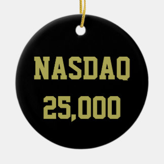 NASDAQ 25000 Stock Market Celebration Julgransprydnad Keramik