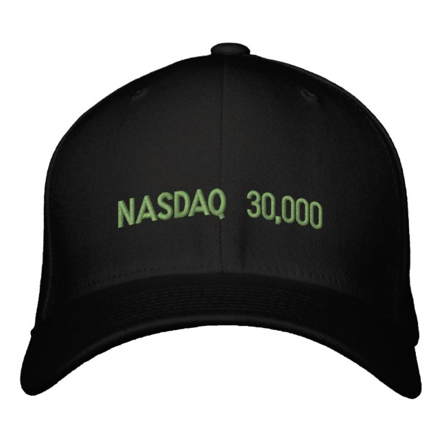 NASDAQ 30000 Börsfirande Broderad Keps (Framsida)