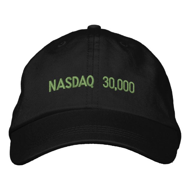 NASDAQ 30000 Börsfirande Broderad Keps (Framsida)