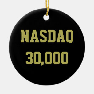 NASDAQ 30000 Börsfirande Julgransprydnad Keramik