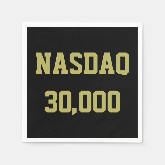 NASDAQ 30000 Börsfirande Pappersservett (Framsidan)