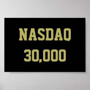 NASDAQ 30000 Börsfirande Poster