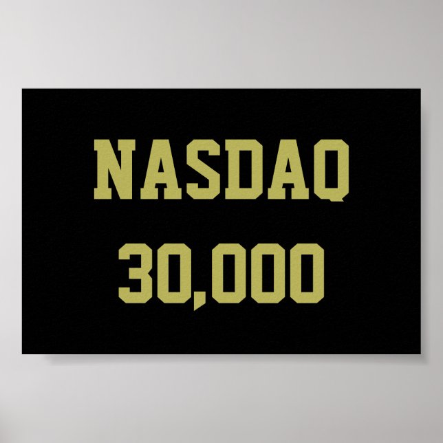 NASDAQ 30000 Börsfirande Poster (Framsidan)