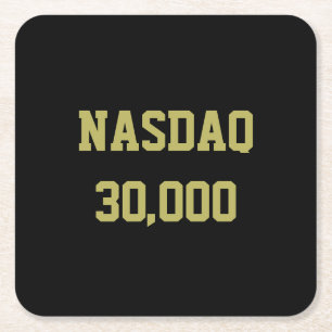 NASDAQ 30000 Börsfirande Underlägg Papper Kvadrat