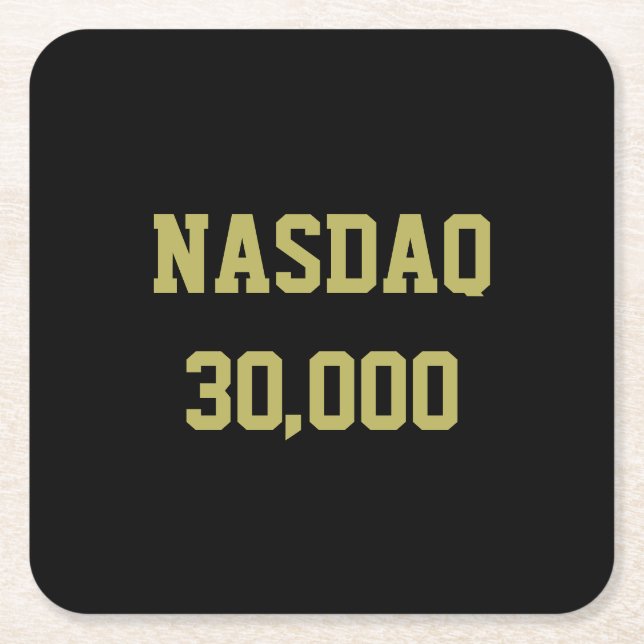 NASDAQ 30000 Börsfirande Underlägg Papper Kvadrat (Framsidan)