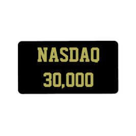 NASDAQ 30000 Stock Market Celebration Adressetikett