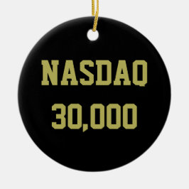 NASDAQ 30000 Stock Market Celebration Julgransprydnad Keramik