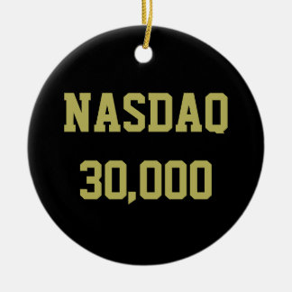 NASDAQ 30000 Stock Market Celebration Julgransprydnad Keramik