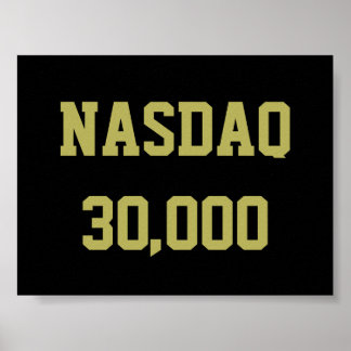 NASDAQ 30000 Stock Market Celebration Poster