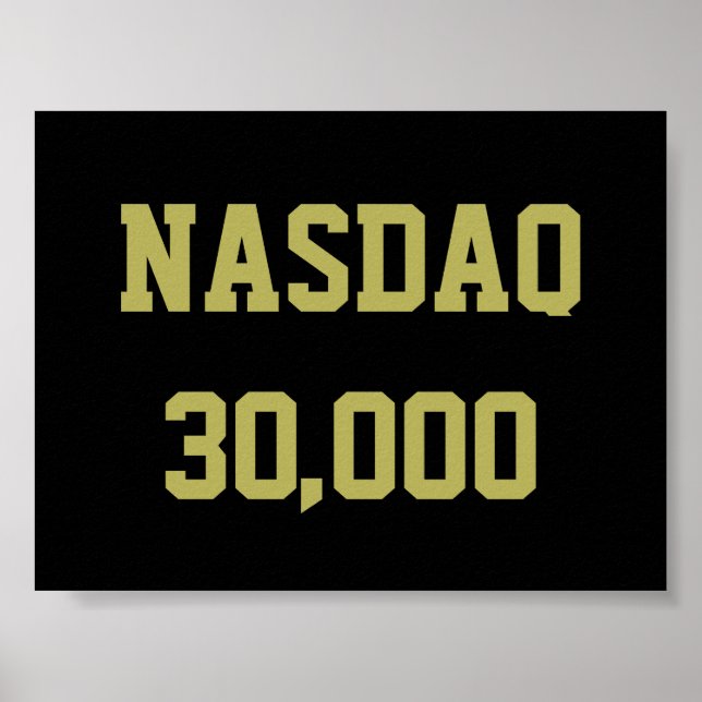 NASDAQ 30000 Stock Market Celebration Poster (Framsidan)