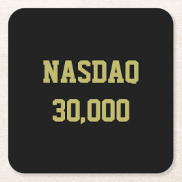NASDAQ 30000 Stock Market Celebration Underlägg Papper Kvadrat