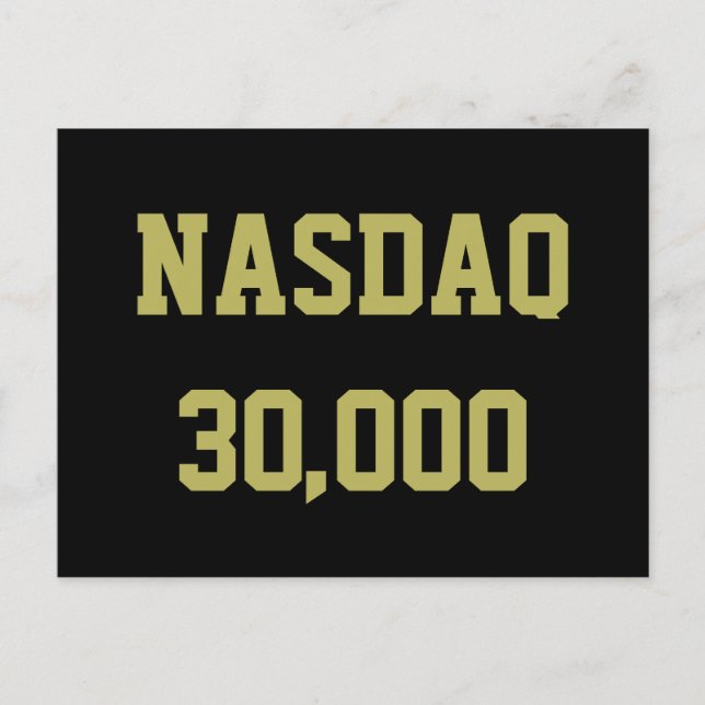 NASDAQ 30000 Stock Market Celebration Vykort (Framsida)