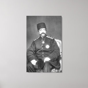 Naser al-Buller schah Qajar av Persien Canvastryck