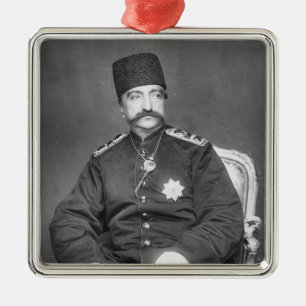 Naser al-Buller schah Qajar av Persien Julgransprydnad Metall