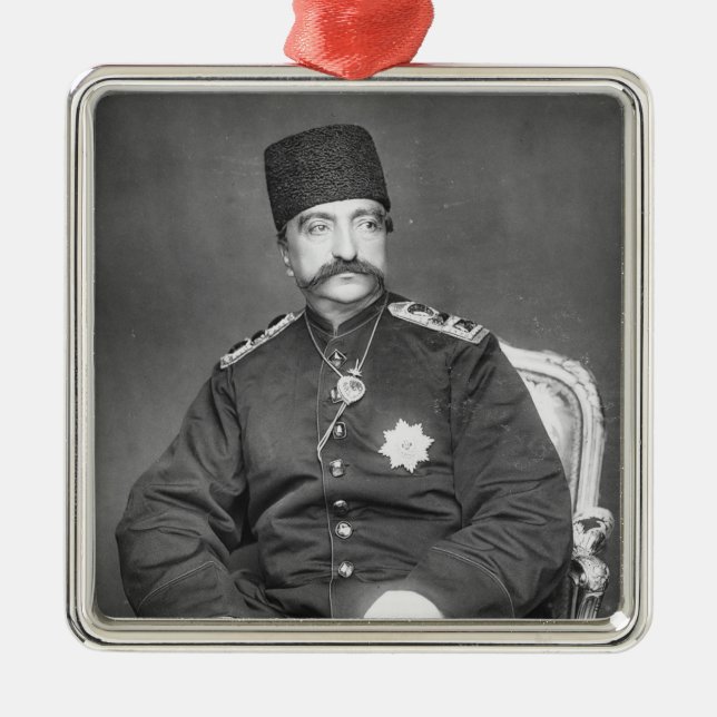Naser al-Buller schah Qajar av Persien Julgransprydnad Metall (Framsidan)