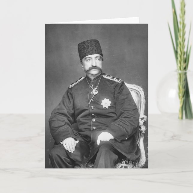 Naser al-Din Shah Qajar of Persia Kort (Framsida)