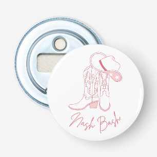 Nash Bach Bachelorette-design Rosa cowboystövlar Flasköppnare