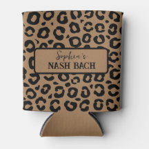"Nash Bach" leopard print Can Cooler
