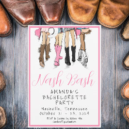 Nash Bash Bachelorette Mode Helg Inbjudningar