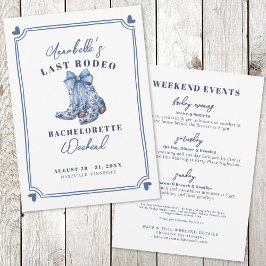 Nash Bash Last Rodeo Bachelorette Party Inbjudningar