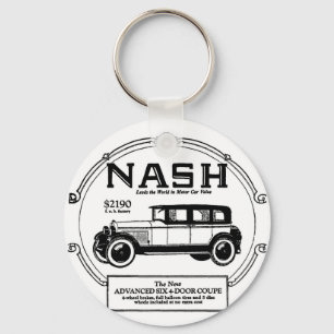 Nash bilannonsering 1925 Keychain Nyckelring
