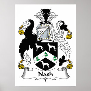 Nash familjvapensköld poster