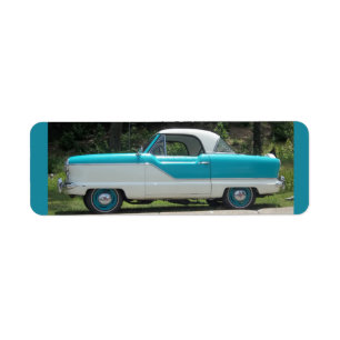 Nash Hudson Metropolitian blue och white Returadress Etikett