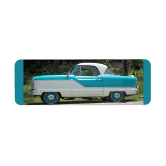 Nash Hudson Metropolitian blue och white Returadress Etikett