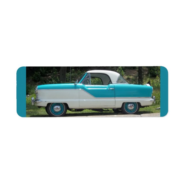 Nash Hudson Metropolitian blue och white Returadress Etikett (Framsidan)