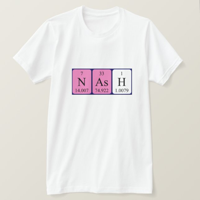 Nash Periodisk skjorta bord namn Tee Shirt (Design framsida)