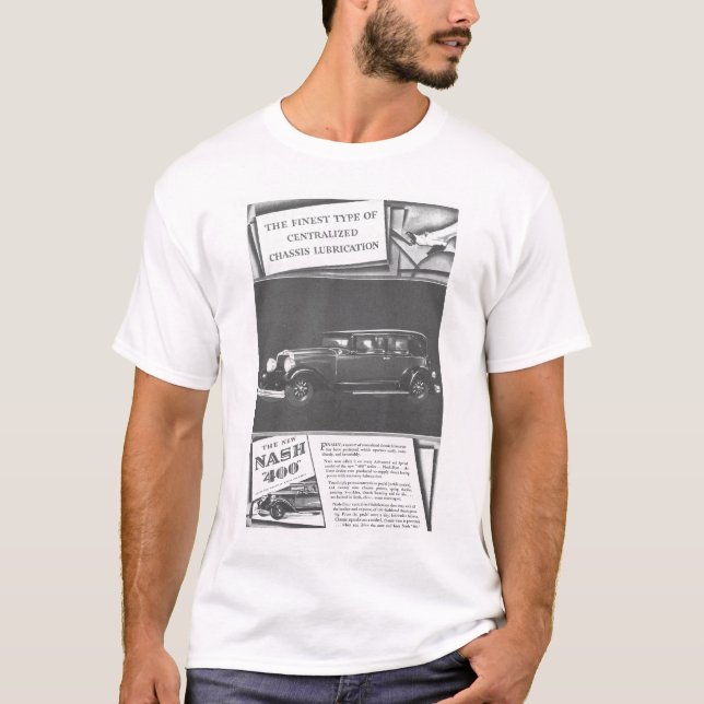 Nash vintageannonsering 1929 tee shirt (Framsida)