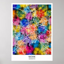 Nashik Maharashtra City Karta Poster