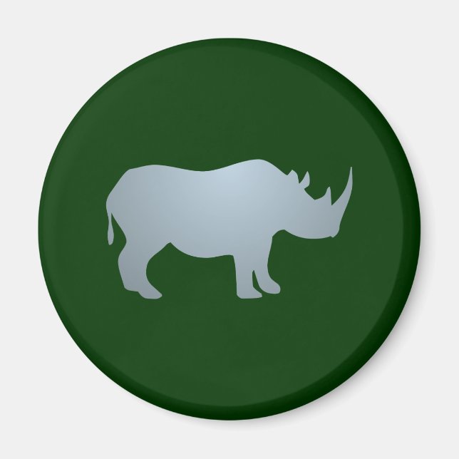 Nashorn rhino rhinoceros magnet (Framsidan)