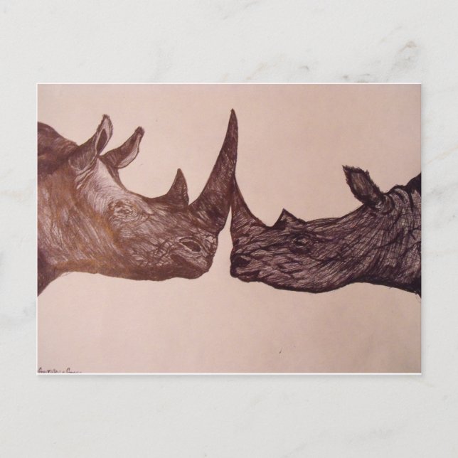 Näshorn Vykort (Framsida)