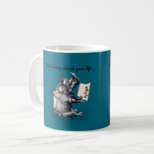 Näshörningen som älskar att läsa älskar böcker kaffemugg