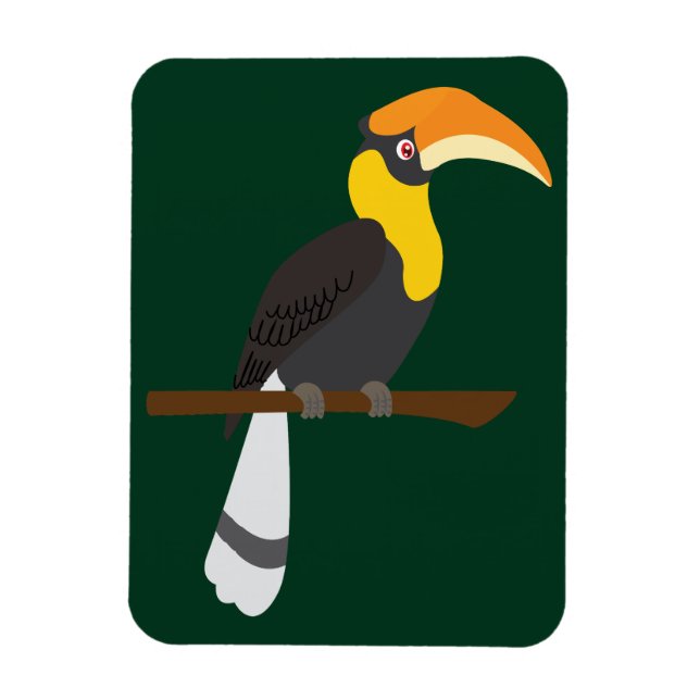 Näshornsfågel Magnet (Vertikal)