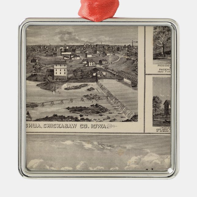 Nashua lantgård och uppehåll julgransprydnad metall (Framsidan)