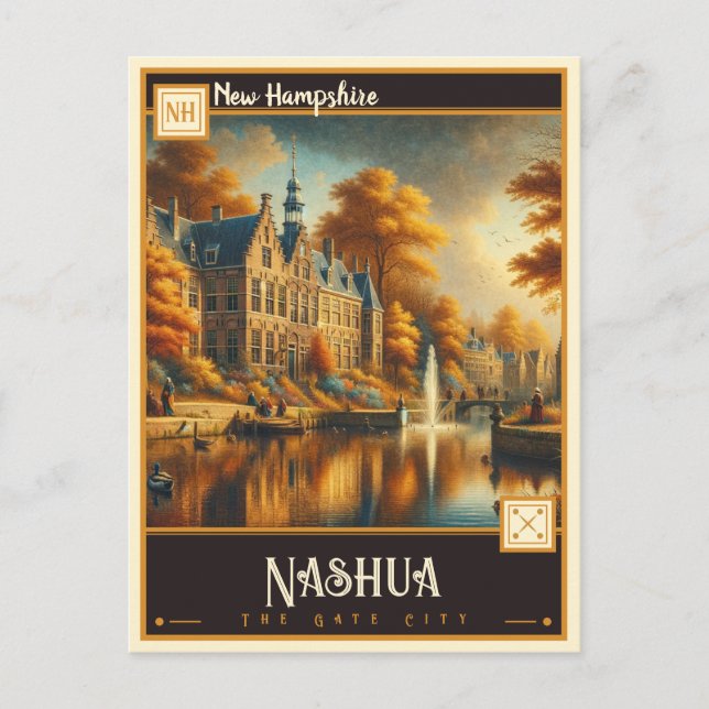 Nashua, New Hampshire | VINTAGE Vykort (Framsida)