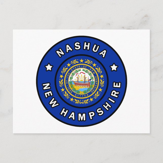 Nashua New Hampshire Vykort (Framsida)