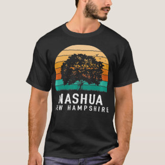 Nashua Vintage Sunset New Hampshire Souvenir  T Shirt