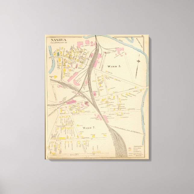 Nashua, Ward 3, 7 Canvastryck (Framsida)