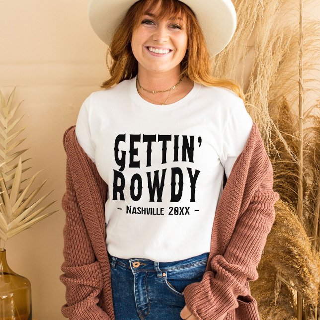 Nashville Bachelorette Gettin Rowdy Bridesmaid T Shirt (Skapare uppladdad)