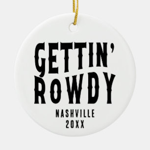 Nashville Bachelorette Party Anpassningsbar Get Ro Julgransprydnad Keramik