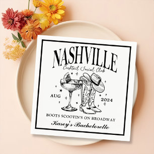 Nashville Bachelorette Rodeo Cocktail Pappersservett