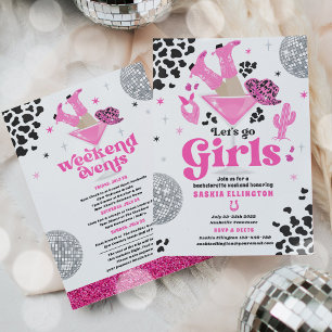 Nashville Bachelorette Rodeo Helg Itinerary Inbjudningar
