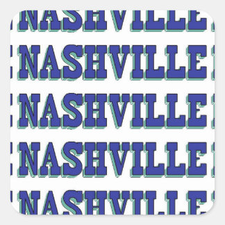 Nashville Blue Block Fyrkantigt Klistermärke