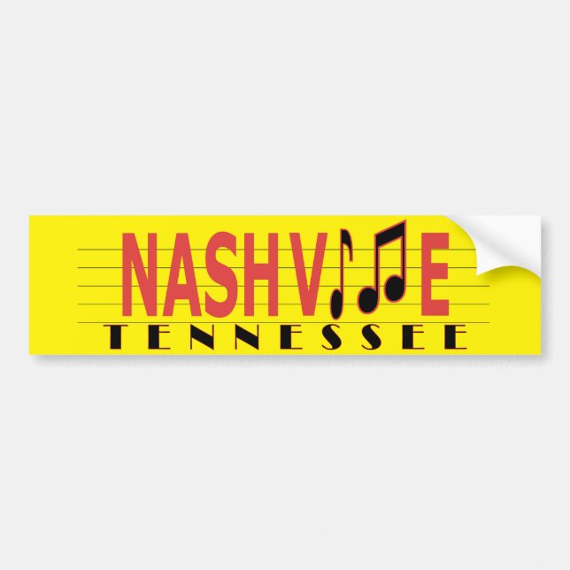 Nashville - bo musiken! bildekal (Framsidan)