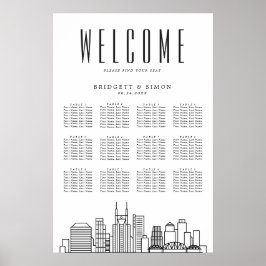 Nashville Bröllop | 12 Bord-sätesdiagram Poster