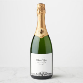 Nashville Bröllop Personlig Champagne Label