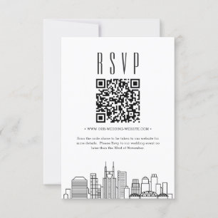 Nashville Bröllop QR-OSA Inbjudningar